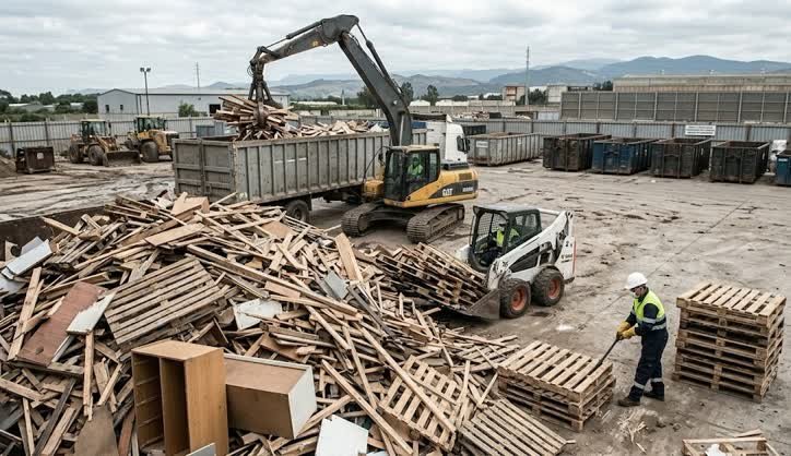 Gestión de residuos industriales en Chapinero para la limpieza y retiro de escombros de obra civil y maderas viejas acumuladas en exteriores.