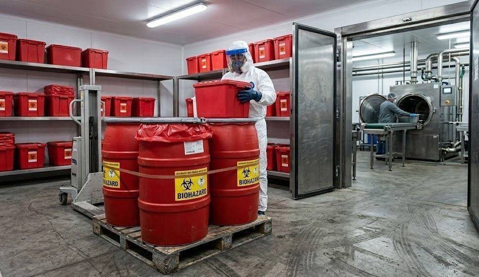 Gestión de residuos industriales en Usaquén para el manejo especializado de materiales químicos en contenedores sellados.