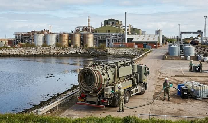 Gestión de residuos industriales en Cajicá de químicos y aceites.